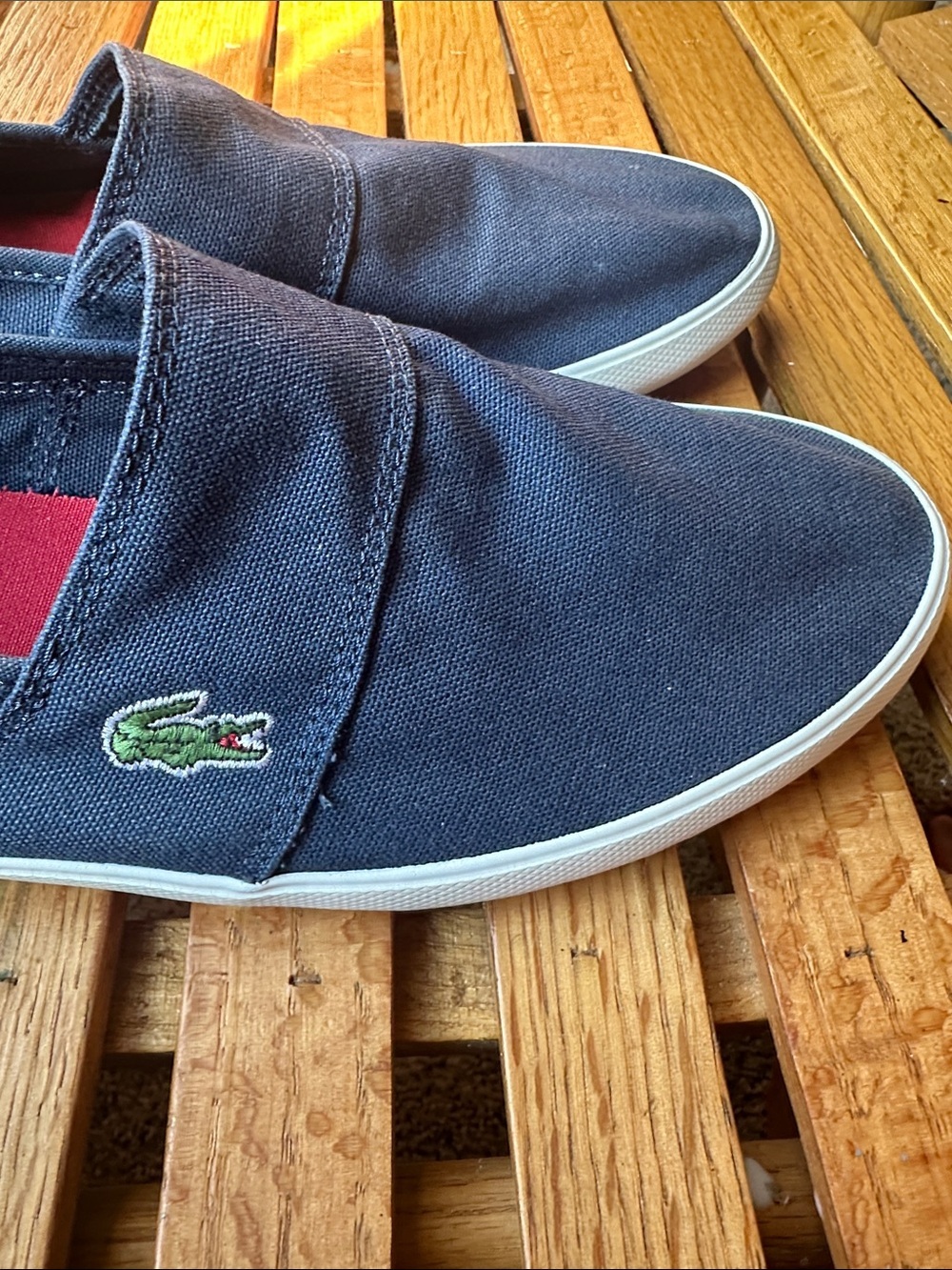 Lacoste Men’s Marice Canvas Slip on Sz 9.5 - Picture 2 of 8